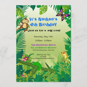 Uitnodiging voor regenwoud Rockin' Rainforest Birt