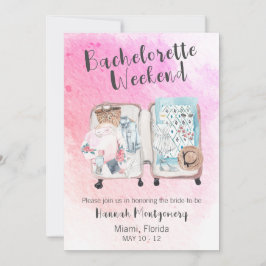 Uitnodiging voor reis naar vrijgezellenfeestje wee