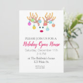 Uitnodiging voor rendieren en siervoorwerpen (Staand voorkant)