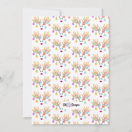 Uitnodiging voor rendieren en siervoorwerpen (Achterkant)