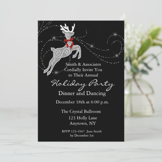 Uitnodiging voor rendiervrije feestdag (Staand voorkant)