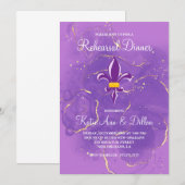 Uitnodiging voor repetitie-diner in New Orleans (Voorkant / Achterkant)