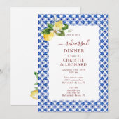 Uitnodiging voor repetitie van Elegant Mediterrane (Voorkant / Achterkant)