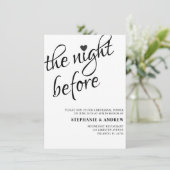 Uitnodiging voor repetitie voor zwarte en witte br (Staand voorkant)