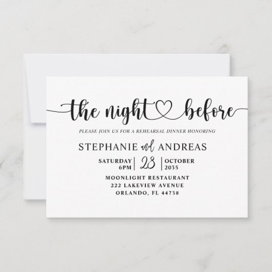 Uitnodiging voor repetitie voor zwarte en witte br (Voorkant)