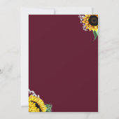 Uitnodiging voor repetitiediner op zonnebloemveld (Achterkant)