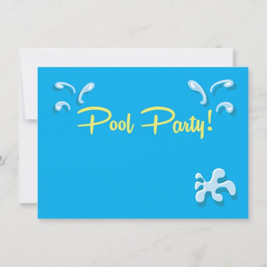 Uitnodiging voor Retro Family Pool (Achterkant)