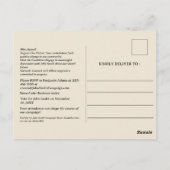 Uitnodiging voor retro politieke campagne fondsenw (Achterkant)