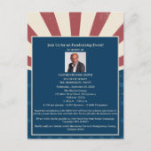 Uitnodiging voor retro politieke campagne fondsenw (Voorkant)