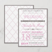 Uitnodiging voor Retro Wedding (Voorkant / Achterkant)