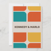 Uitnodiging voor Retro Wedding (Achterkant)