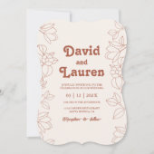 Uitnodiging voor Retro Wedding (Voorkant)