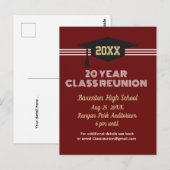 Uitnodiging voor reünie! Custom Class Reunion Brie (Voorkant / Achterkant)