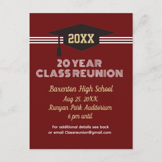 Uitnodiging voor reünie! Custom Class Reunion Brie (Voorkant)
