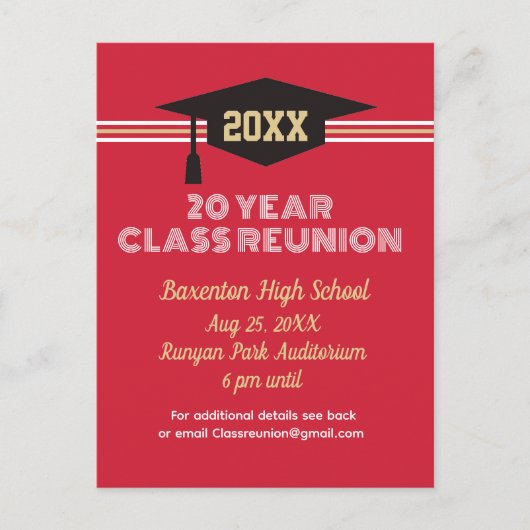 Uitnodiging voor reünie! Custom Class Reunion Brie (Voorkant)