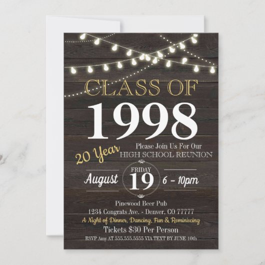 Uitnodiging voor reünie - elk jaar! (Voorkant)