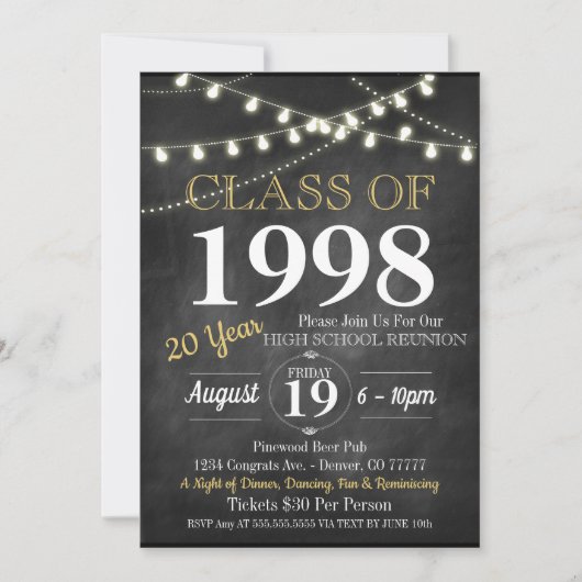 Uitnodiging voor reünie - elk jaar! (Voorkant)