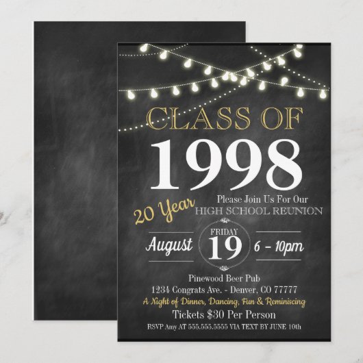 Uitnodiging voor reünie - elk jaar! (Voorkant / Achterkant)