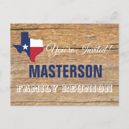 Uitnodiging voor reünie over de Texas Barnwood-fam