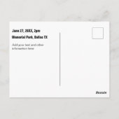 Uitnodiging voor reünie over de Texas Barnwood-fam (Achterkant)