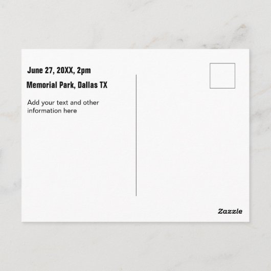 Uitnodiging voor reünie over de Texas Barnwood-fam (Achterkant)