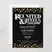 Uitnodiging voor reünie van school (Voorkant / Achterkant)