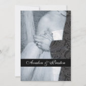 Uitnodiging voor ribbon van Vellum Scroll Damask (Voorkant)