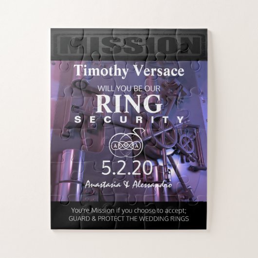 Uitnodiging voor Ring Security Puzzle Legpuzzel (Verticaal)