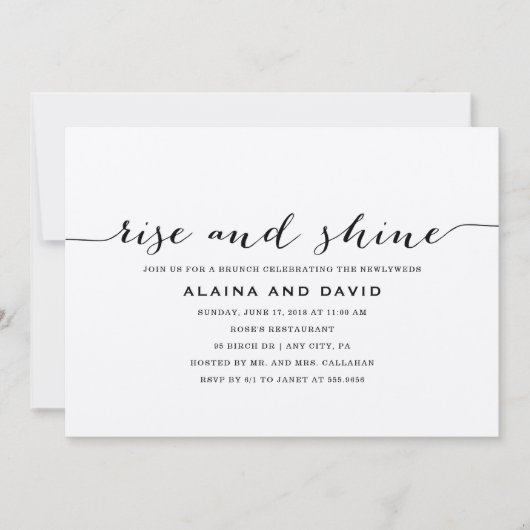 Uitnodiging voor Rise and Shine Brunch - Kraft (Voorkant)