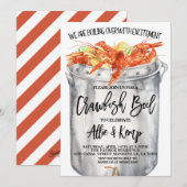 Uitnodiging voor Rivierkreeft Kook Cuple Shower (Voorkant / Achterkant)