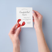 Uitnodiging voor rivierkreeft kookfeest rode kreef flyer (Hand)