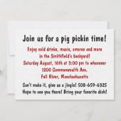 Uitnodiging voor roast party (Achterkant)