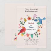 Uitnodiging voor Robin & Blue Jay (Voorkant / Achterkant)