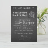 Uitnodiging voor Rock Star Baby Shower (Staand voorkant)