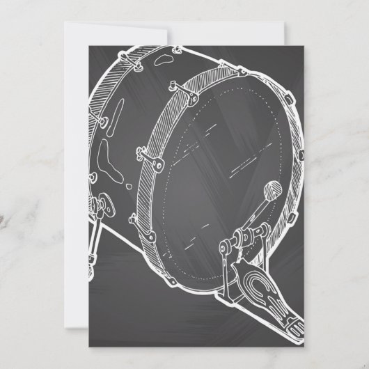 Uitnodiging voor Rock Star Baby Shower (Achterkant)