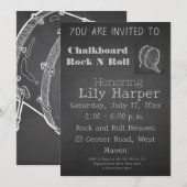 Uitnodiging voor Rock Star Baby Shower (Voorkant / Achterkant)