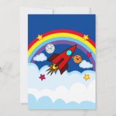 Uitnodiging voor Rocket Ship Party (Achterkant)