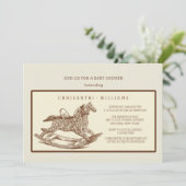 Uitnodiging voor Rocking Horse (Staand voorkant)