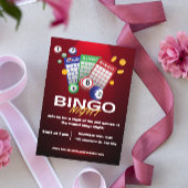 Uitnodiging voor Rode Donkere Bingo Avond Feest