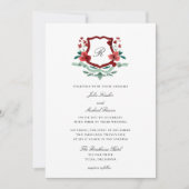 Uitnodiging voor rode en groene kerst (Voorkant)