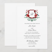 Uitnodiging voor rode en groene kerst (Voorkant / Achterkant)