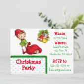 Uitnodiging voor Rode en Groene Kerstmis (Staand voorkant)