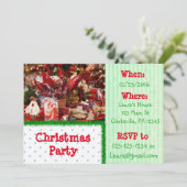 Uitnodiging voor Rode en Groene Koekjes (Staand voorkant)