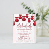 Uitnodiging voor rode en witte kerst (Staand voorkant)