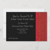 Uitnodiging voor Rode en Zwarte Partij (Achterkant)