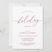 Uitnodiging voor Rode Kerstfeestdag van Elegant (Voorkant)