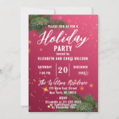 Uitnodiging voor Rode Kerstfeestdag van Elegant (Voorkant)