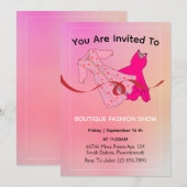 uitnodiging voor rode kledingwinkel (Voorkant / Achterkant)