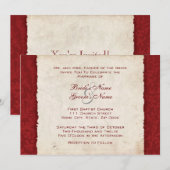 Uitnodiging voor Rode Landbruiloft (Voorkant / Achterkant)