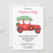 Uitnodiging voor Rode Vrachtwagen voor kerstfeestd (Voorkant)